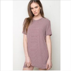 BRANDY MELVILLE Luana Red Shirt Dress